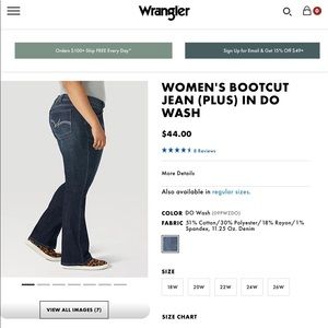 Women’s Wrangler Bootcut Plus Size